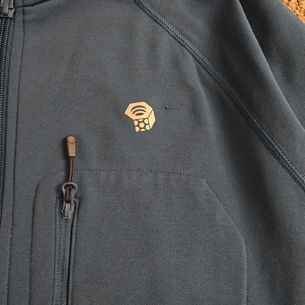 Mountain Hardwear Men's Fleece Jacket Blue Full Zip Size Large Outdoor